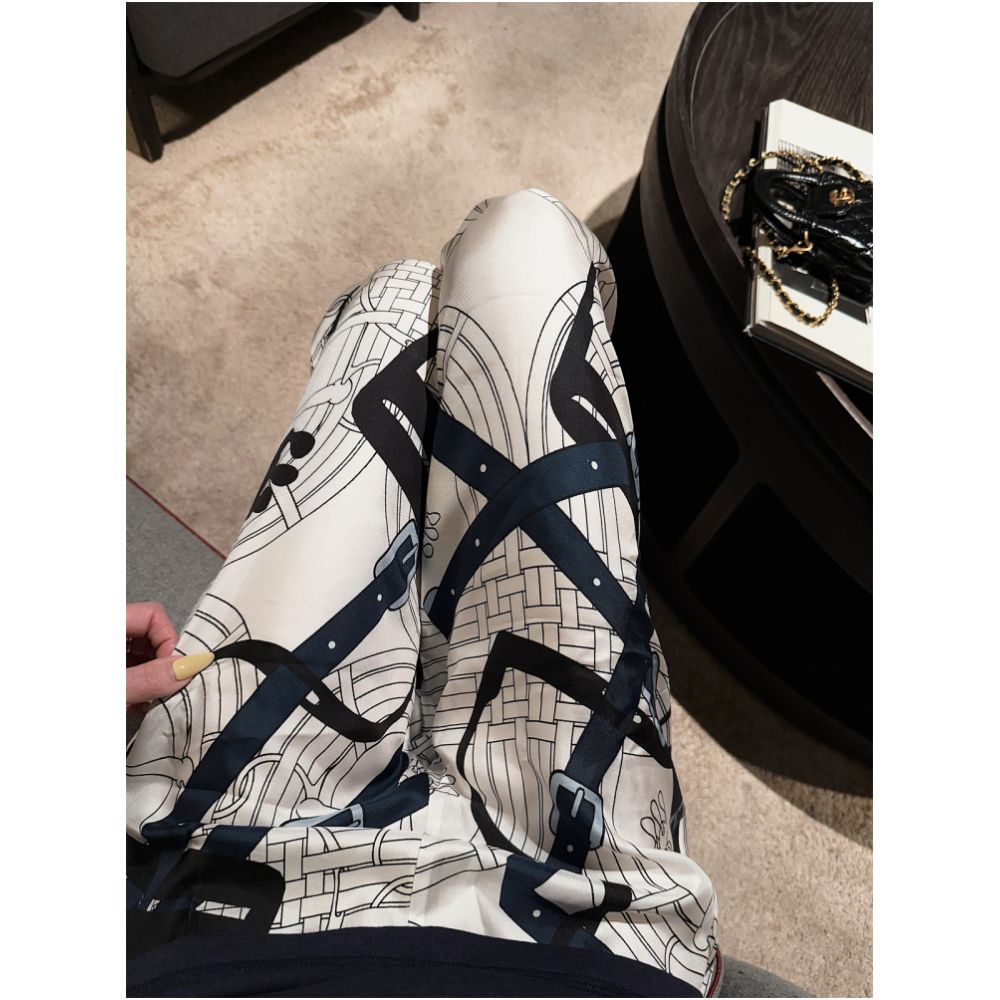 Kikimoold Money Wear Wide Leg Pants Ice Silk Satin Pants Women s Presbyopia Pants Walking Pants Thin image 0