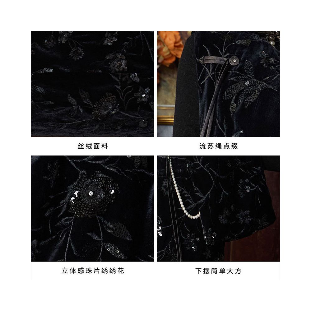 HSSNFZ New Chinese Style Velvet Vest Spring 2025 New Arrival Heavy Embroidery High End Feel Versatile image 2