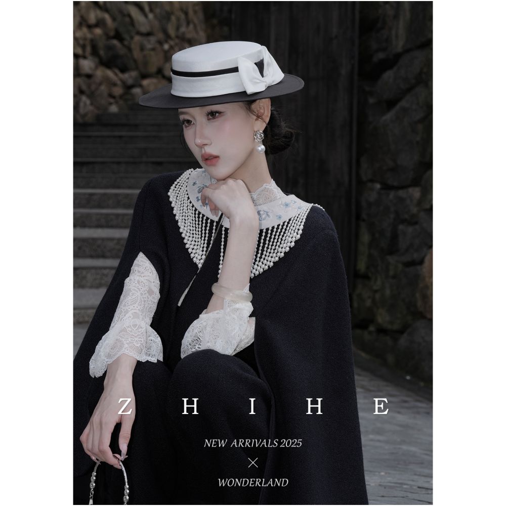 Wuyan Yihe Moyuan Yaji Heavy Industry Sheep Wool Particle Velvet Embroidered Cloak Coat jumpsuit image 3