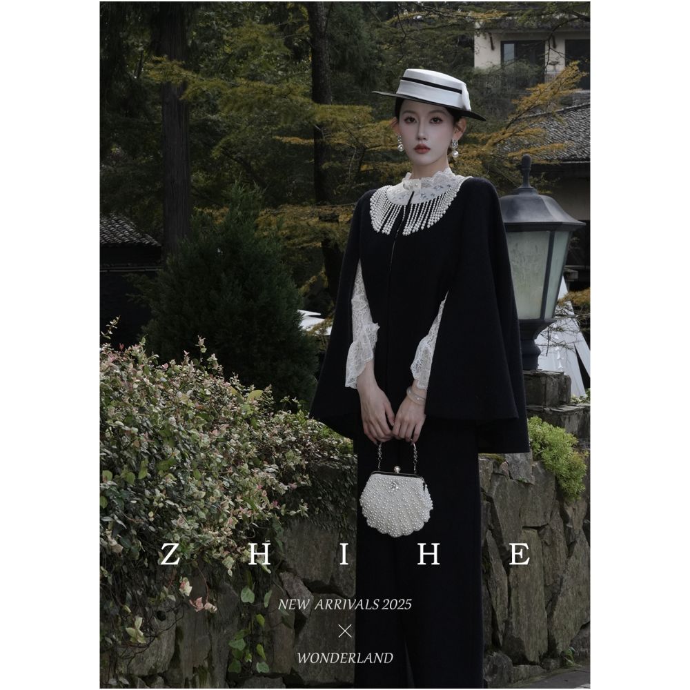 Wuyan Yihe Moyuan Yaji Heavy Industry Sheep Wool Particle Velvet Embroidered Cloak Coat jumpsuit image 0