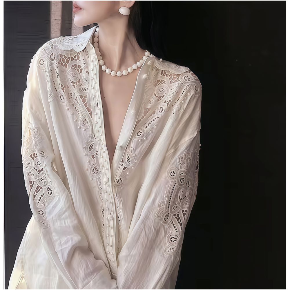 ZEROYK Old Money Style Retro Linen Shirt Women s Design Elegant and Versatile Relaxed and Casual Top image 1