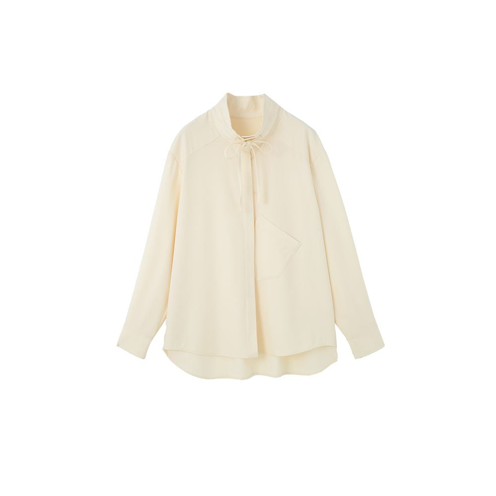 ASAYA5218 – CloudSoft Ribbon Blouse ☁️🥛