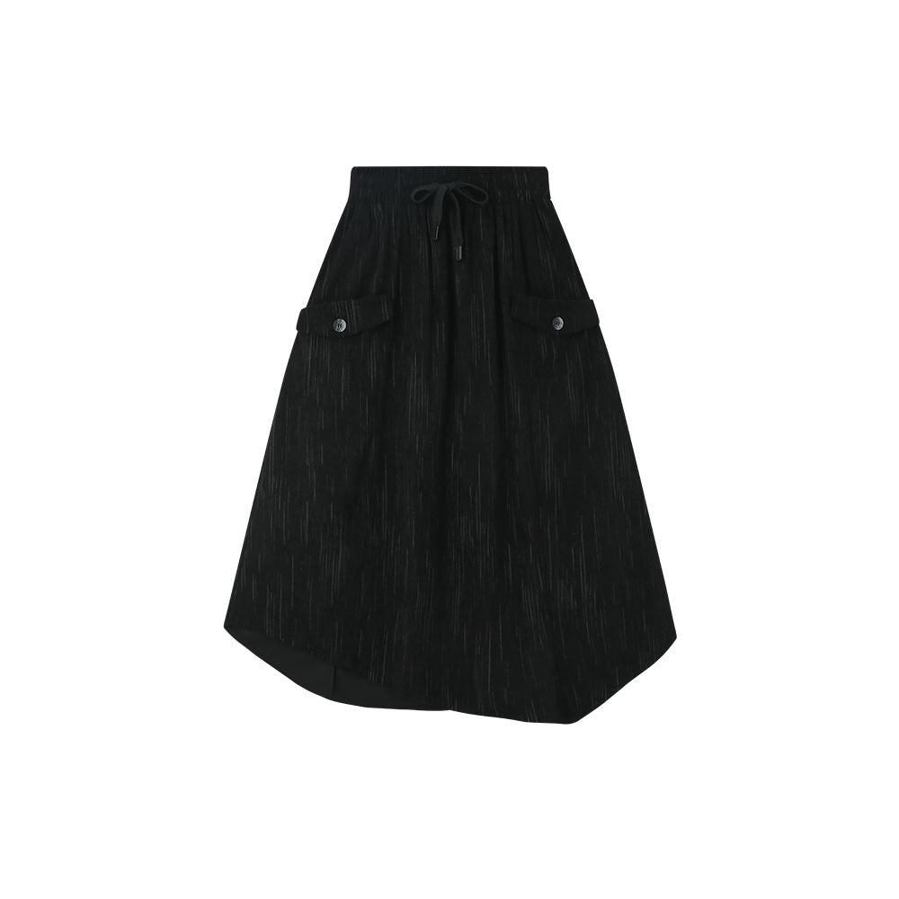 JfYanYan Star Track Corduroy Half Skirt Women s New Autumn Winter Mid length Irregular Half Skirt image 7