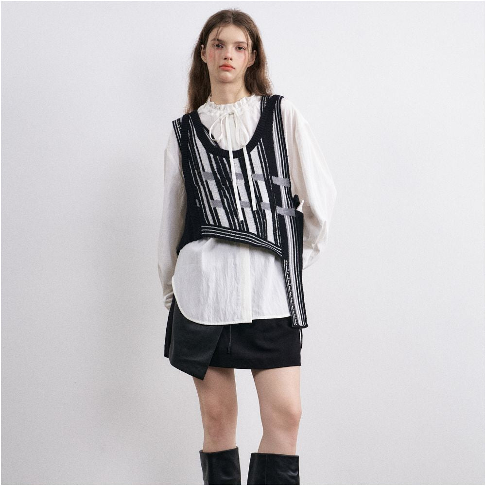 JfYanYan Coco Mocha Half Skirt Autumn Winter Leather Skirt Women s Pants New Black A line Splicing Half Skirt image 2