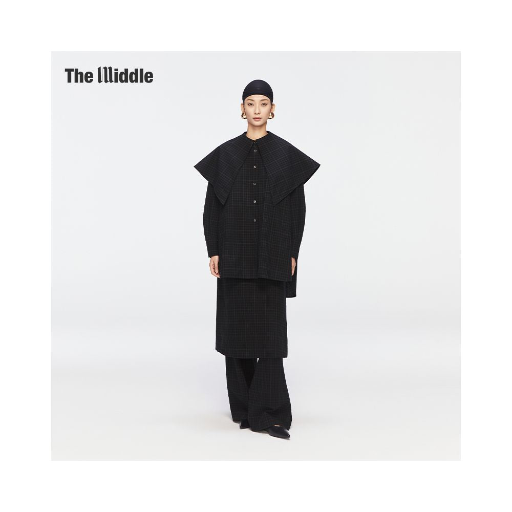 The Middle Notebook plaid Scarf Shirt plaid Pants Skirt Women s Set 2025 Autumn New Product image 1