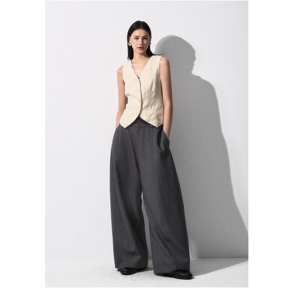 Luobian Hourglass Waist Original Designer s Loose Casual Pants with a Drip Feel that Doesn t Stick to Legs Looks Thin and Wide Leg Suit Pants image 2