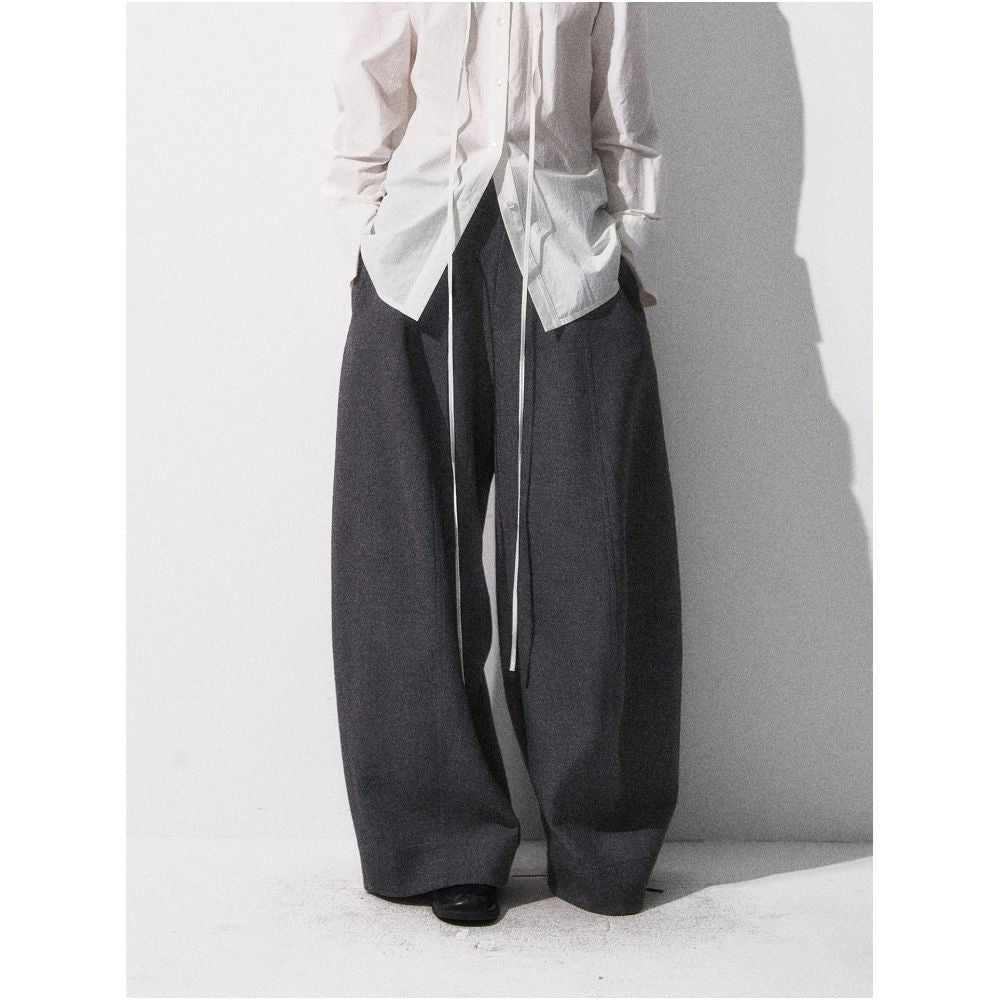 Luobian Hourglass Waist Original Designer s Loose Casual Pants with a Drip Feel that Doesn t Stick to Legs Looks Thin and Wide Leg Suit Pants image 8