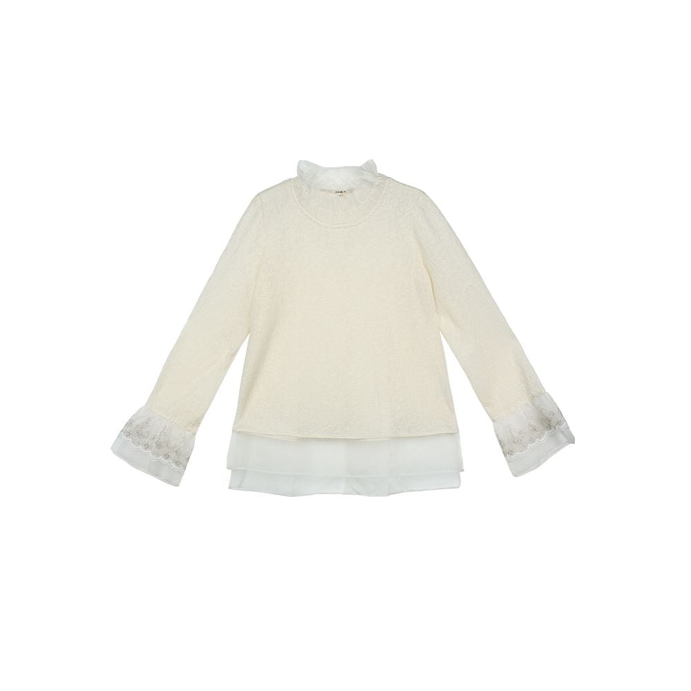 Classic best selling Jiqiuguer original design ice crystal wool blend top knitted with loose and comfortable inner layer image 13