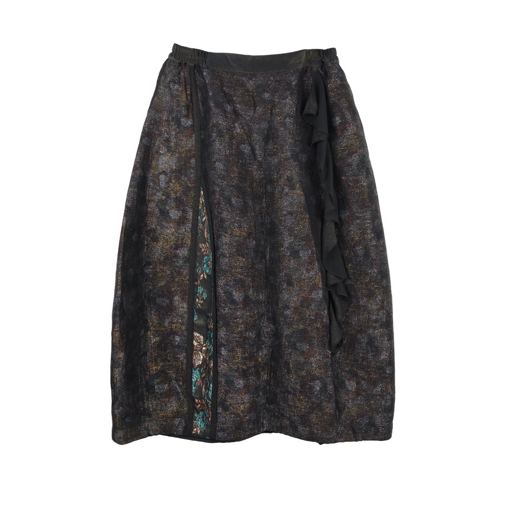 Jiqiu Guercha Mohua Tuan Midi Skirt 2025 Autumn New Style Exotic Retro High end Commuter Light Luxury Women s Clothing image 5