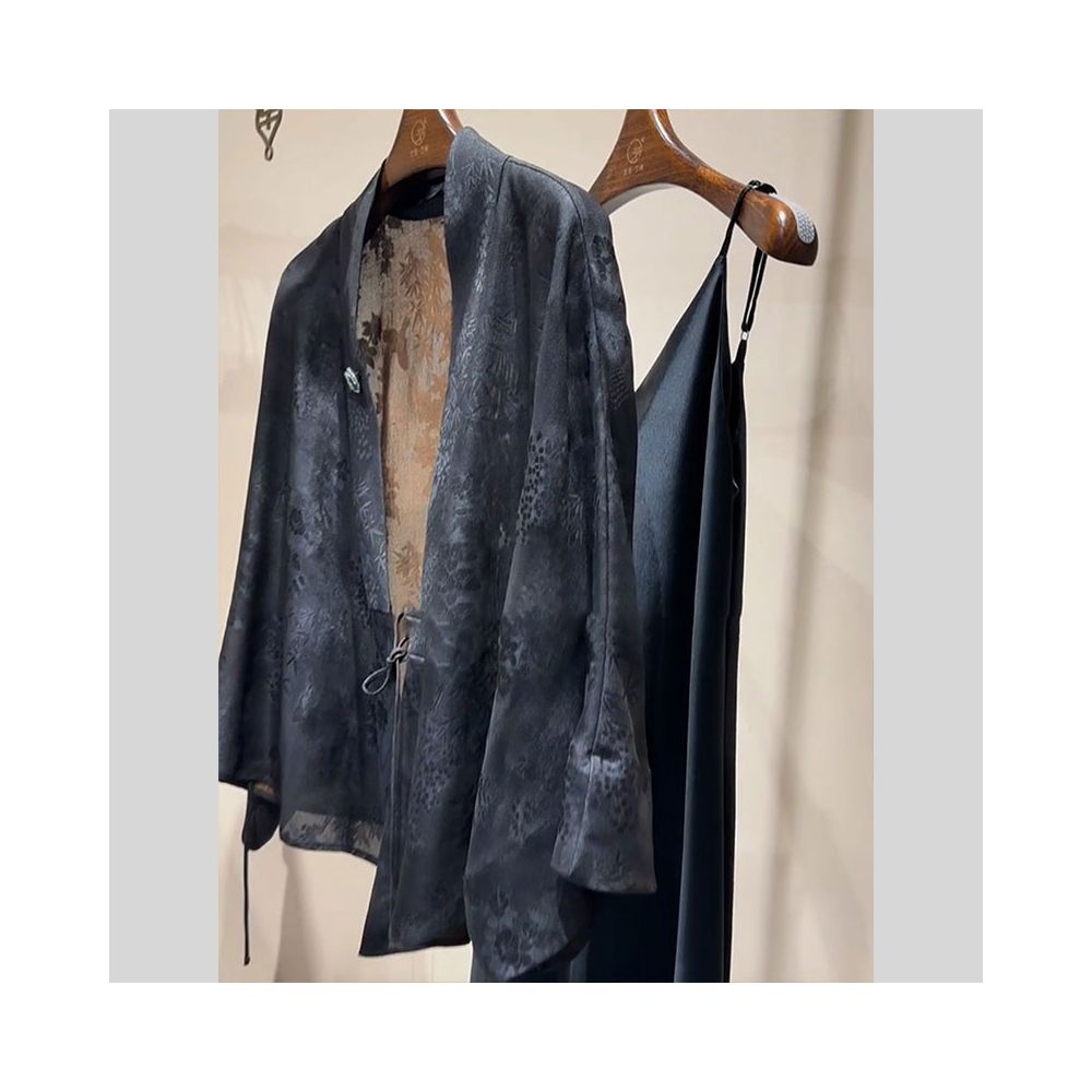 New Chinese style women s clothing Chinese style skirt set high end top shirt camisole skirt two piece set 2025 autumn new item image 4