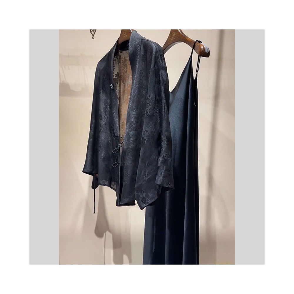 ASAYA5245 – Midnight Mist Kimono Set 🌙🖤
