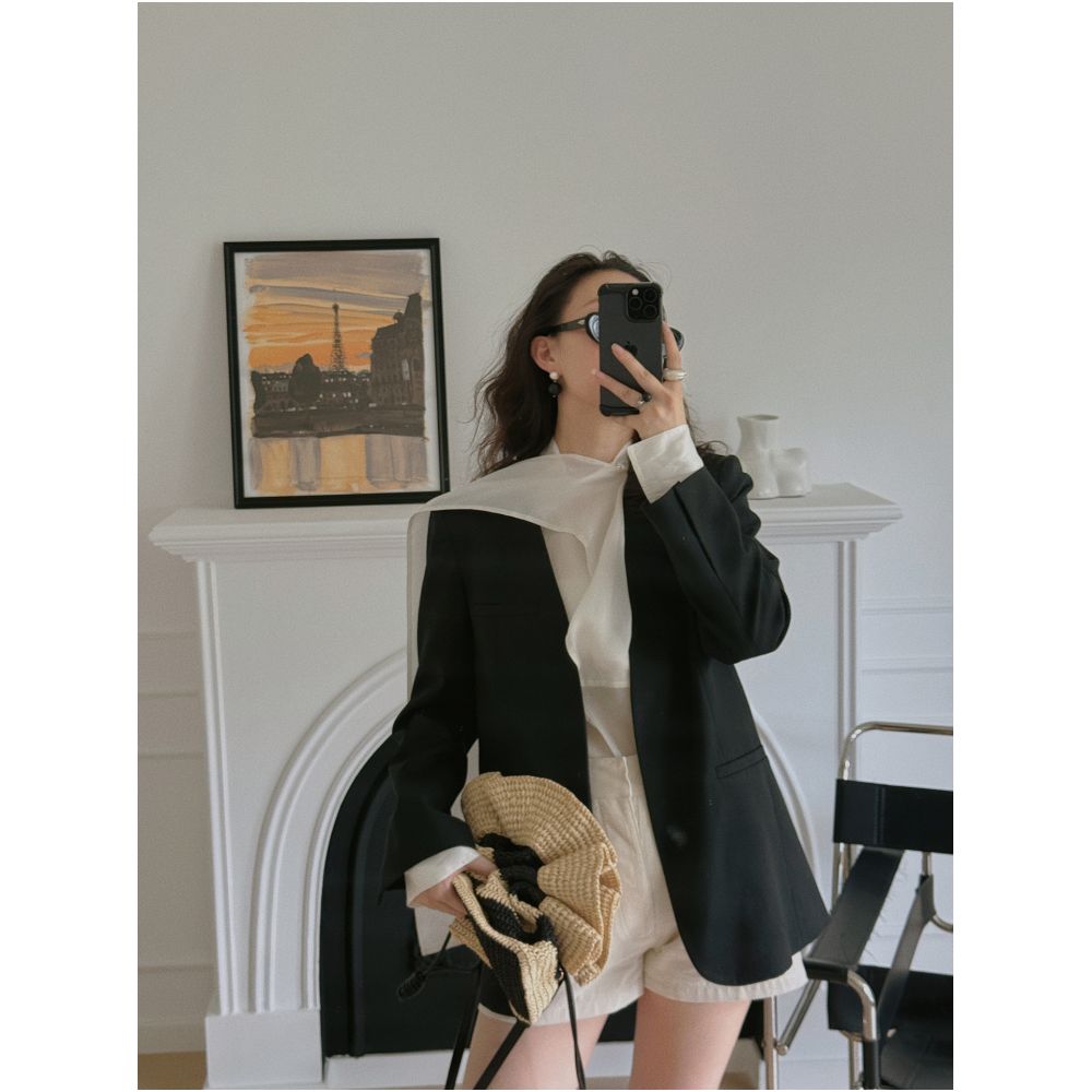 TOP Home Mist Morning Light French Romantic Retro 100 Mulberry Silk Fashionable High End Organza Ribbon Shirt image 3