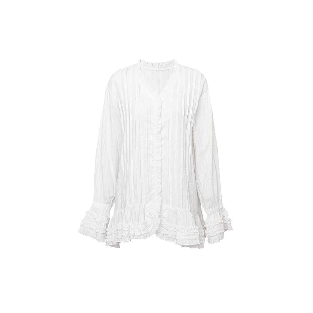 ASAYA5252 – Parisienne Ruffle Blouse 🤍🇫🇷