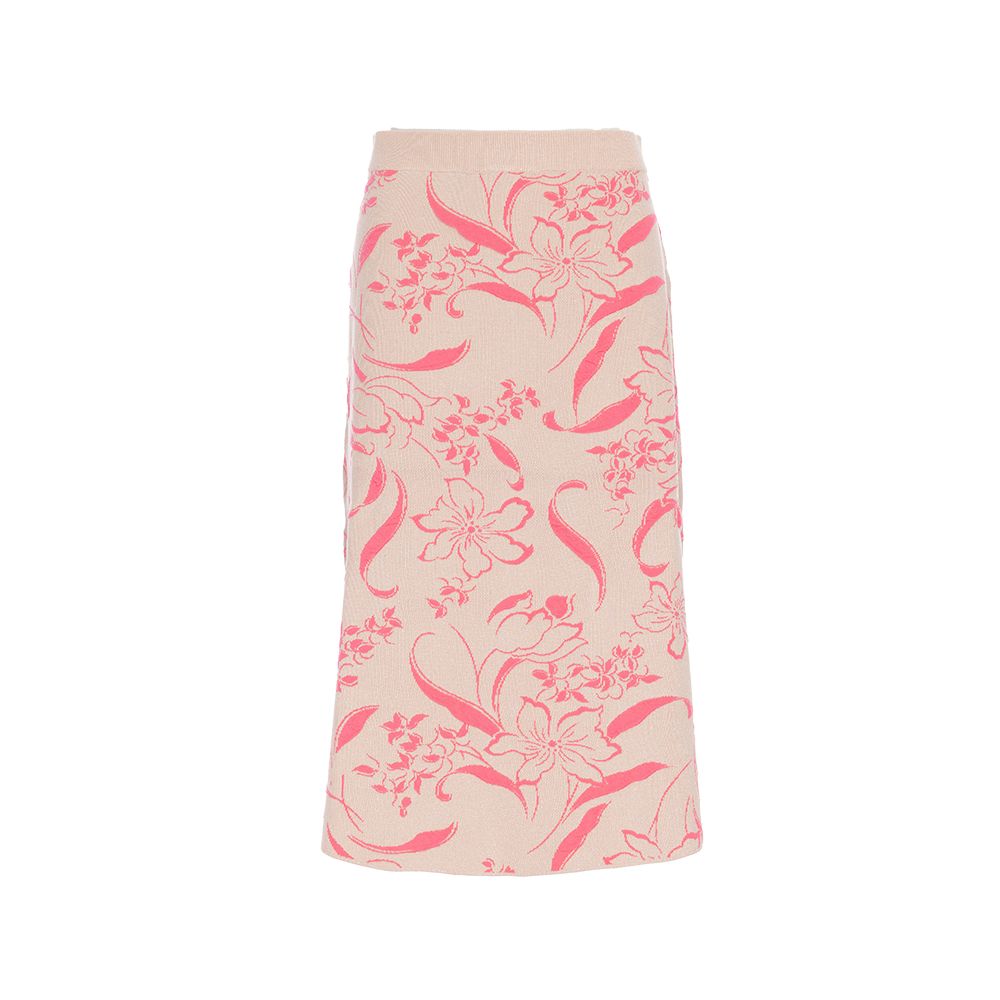 Yu Shuxin s same flower and tree deep knitted half skirt Chinese style jacquard A line skirt new Chinese style elastic waist half skirt image 2