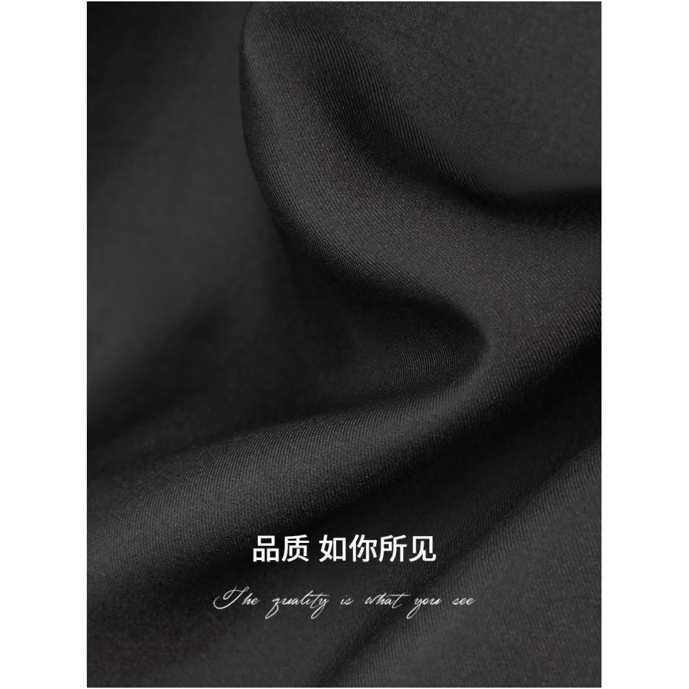 3 pieces 50 off COCOBELLA workplace commuting black trousers women s silk light quality wide elastic pipe pants PA547 image 4