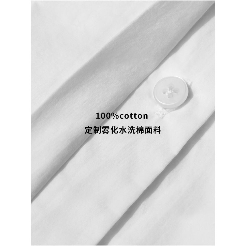 3 pieces 50 off COCOBELLA new Chinese style three dimensional organ pleated pure cotton white shirt women s front shoulder shirt SR133 image 4