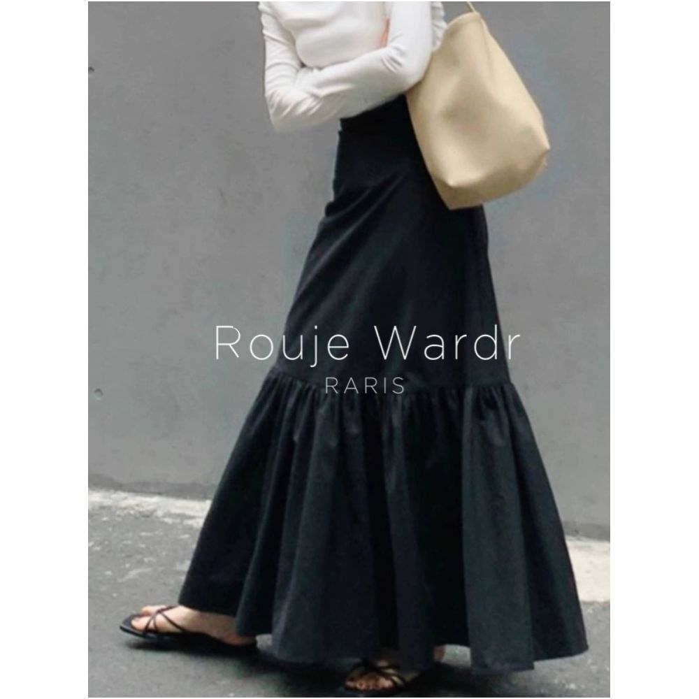 Rouje Wardr French Retro Fish Tail High Waist Bag Hip Skirt for Women s Spring and Summer High End A Word Half length Skirt image 1