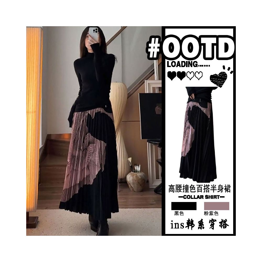 ASAYA5322 – Avant Pleats Art Skirt 🎨🖤