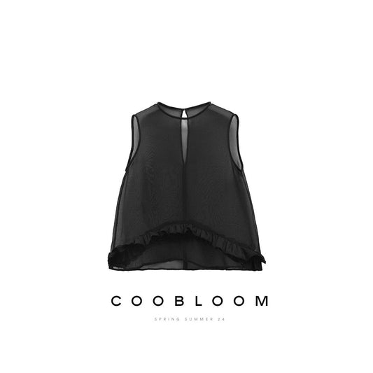 ASAYA5341 – Noir Sheer Silk Layered Set 🖤✨