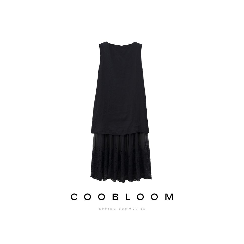 ASAYA5342 – Ethereal Lace-Layered Dress 🤍✨