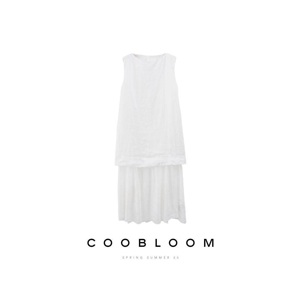 ASAYA5342 – Ethereal Lace-Layered Dress 🤍✨