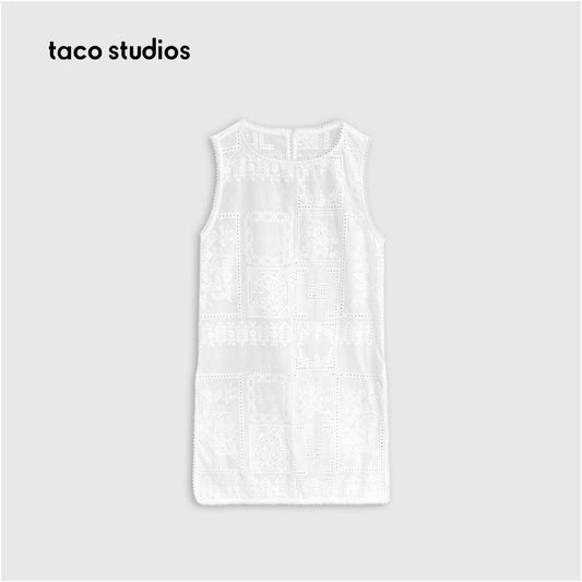 ASAYA5385 – White Breeze Embroidered Cotton Set 🤍✨