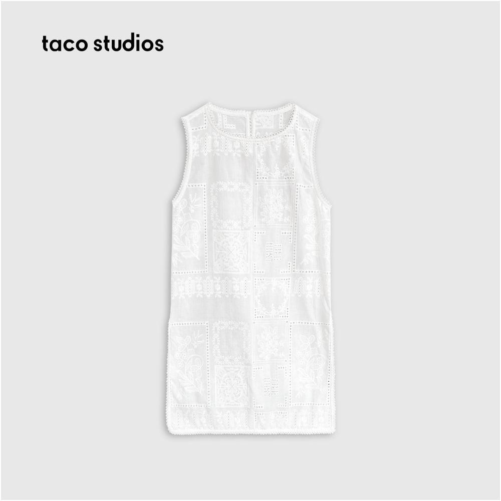 ASAYA5385 – White Breeze Embroidered Cotton Set 🤍✨