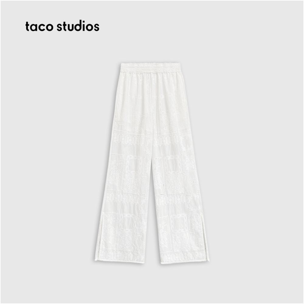 ASAYA5385 – White Breeze Embroidered Cotton Set 🤍✨