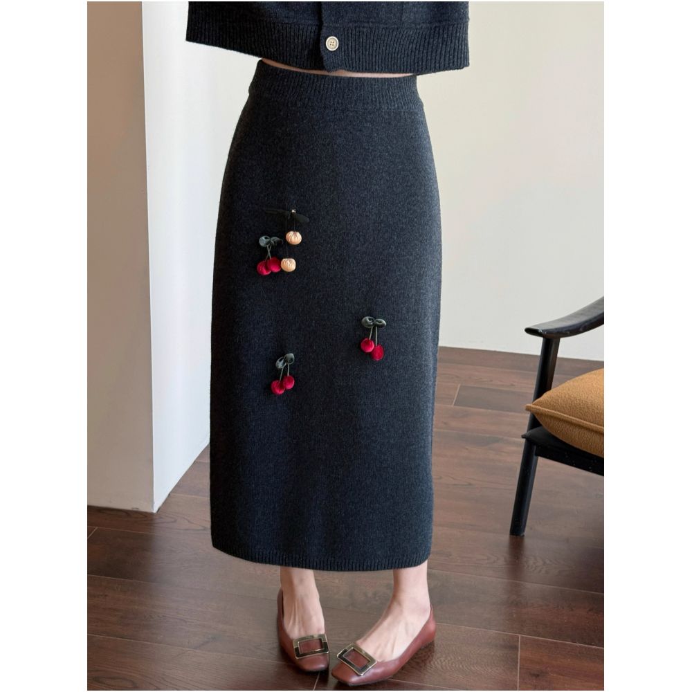 ASAYA5394 – Winter Berry Wool Knit Set 🍒✨