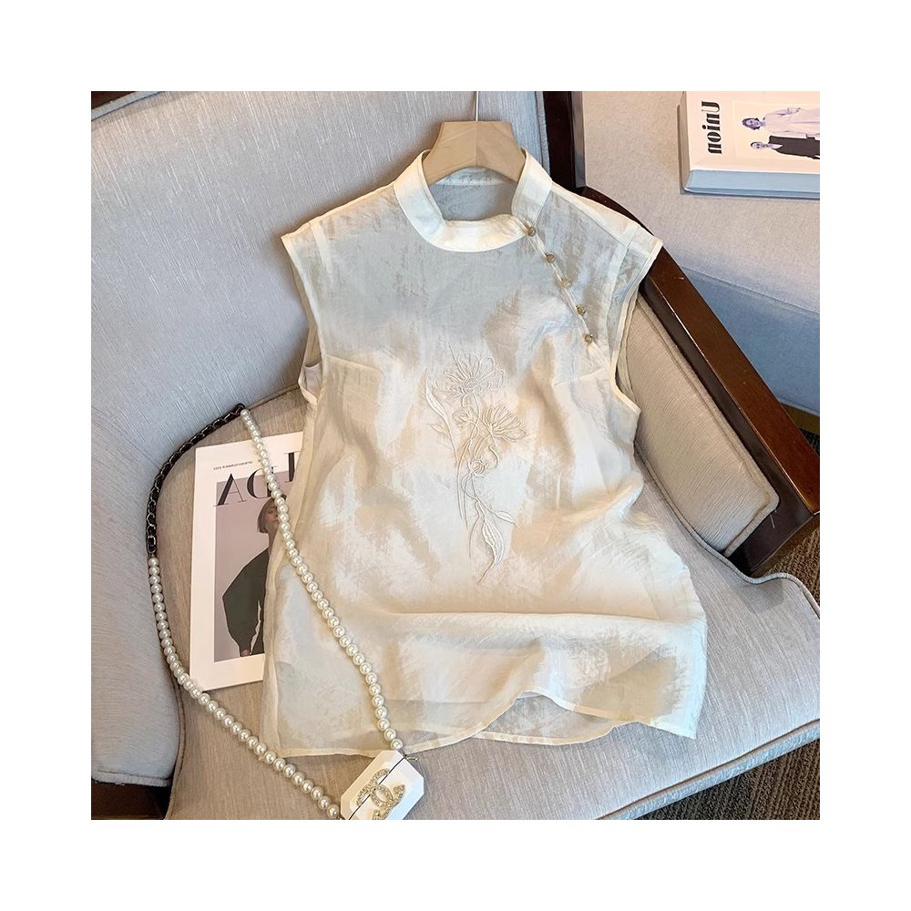 ASAYA5408 – Serene Blossom Sheer Top 🤍✨