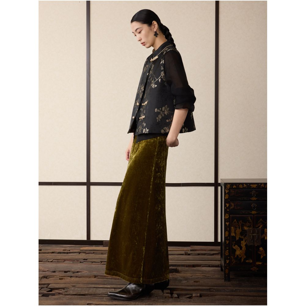 Ruyi Lianyun Spring and Winter New Style Stand collar Jacquard Thin Cotton Vest Women s New Chinese Style Cotton Tank Top image 2