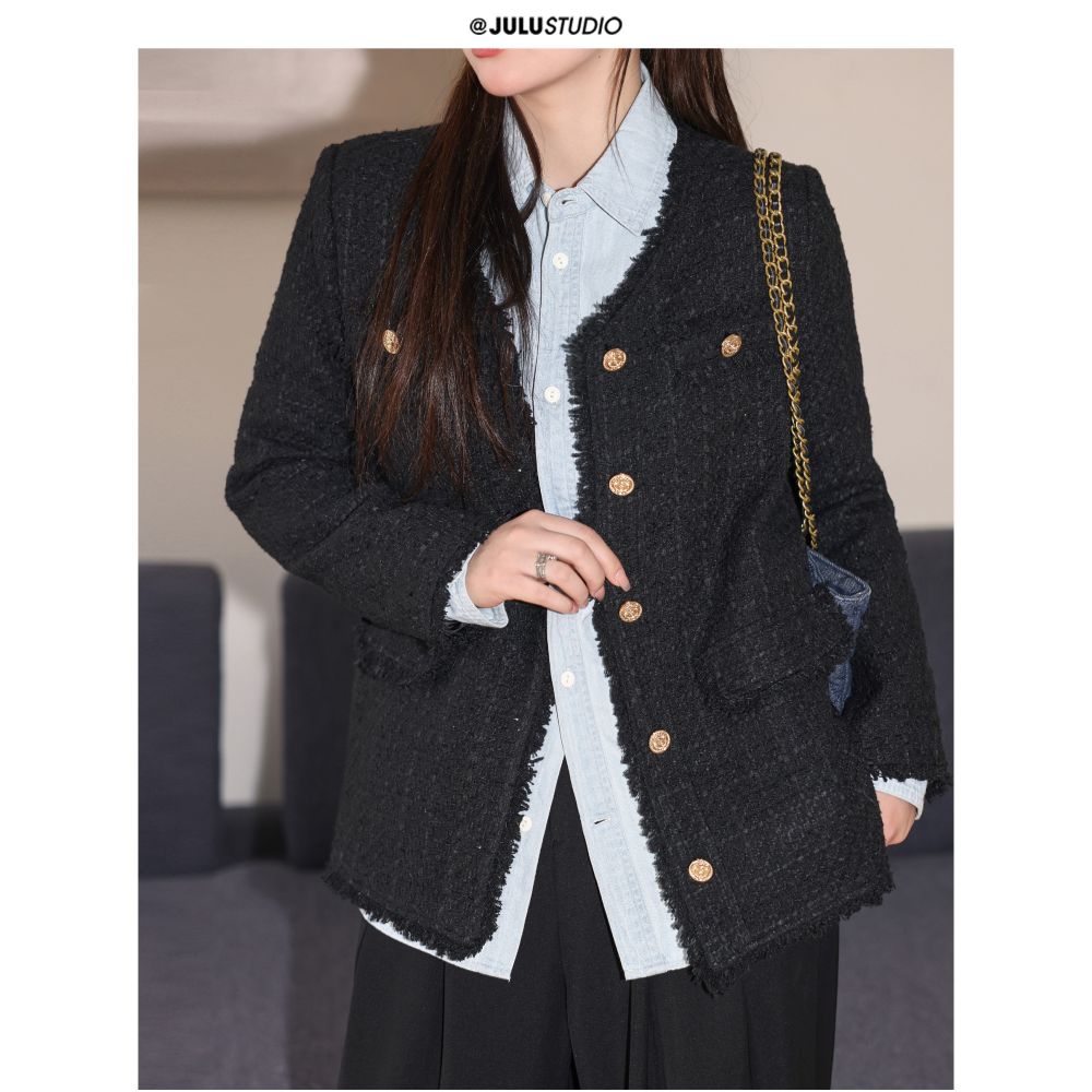 ASAYA5415 – Parisian Tweed Luxe Set 🖤✨