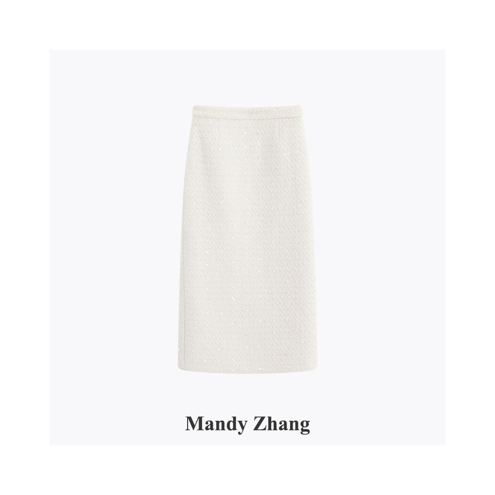 ASAYA5420 – Ivory Pearl Tweed Set ❄️✨