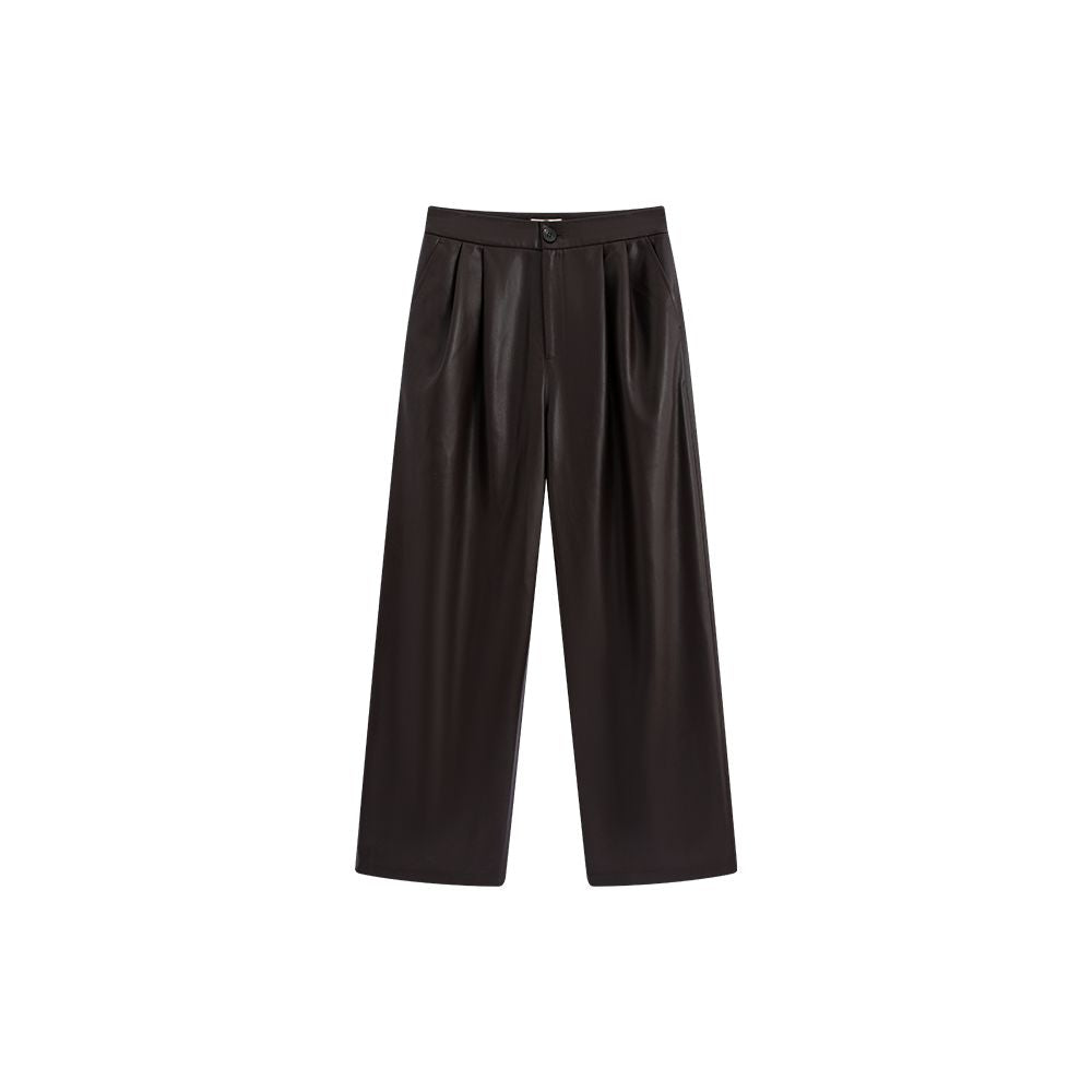 ASAYA5423 – Noir Luxe Wide-Leg Vegan Leather Pants 🖤✨