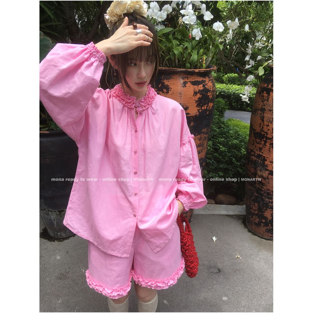 ASAYA5440 – Cloudy Ruffle Cottage Set ☁️🤍