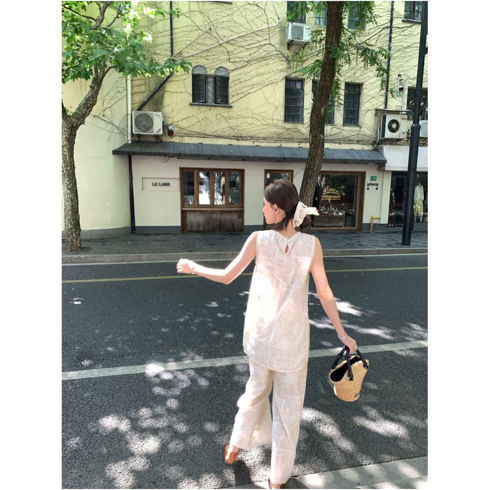 13C Midsummer Dream Heavy Industry Plate Flower Embroidered Gorgeous Summer Three piece Age Reducing Fashion Women s Clothing Set image 4