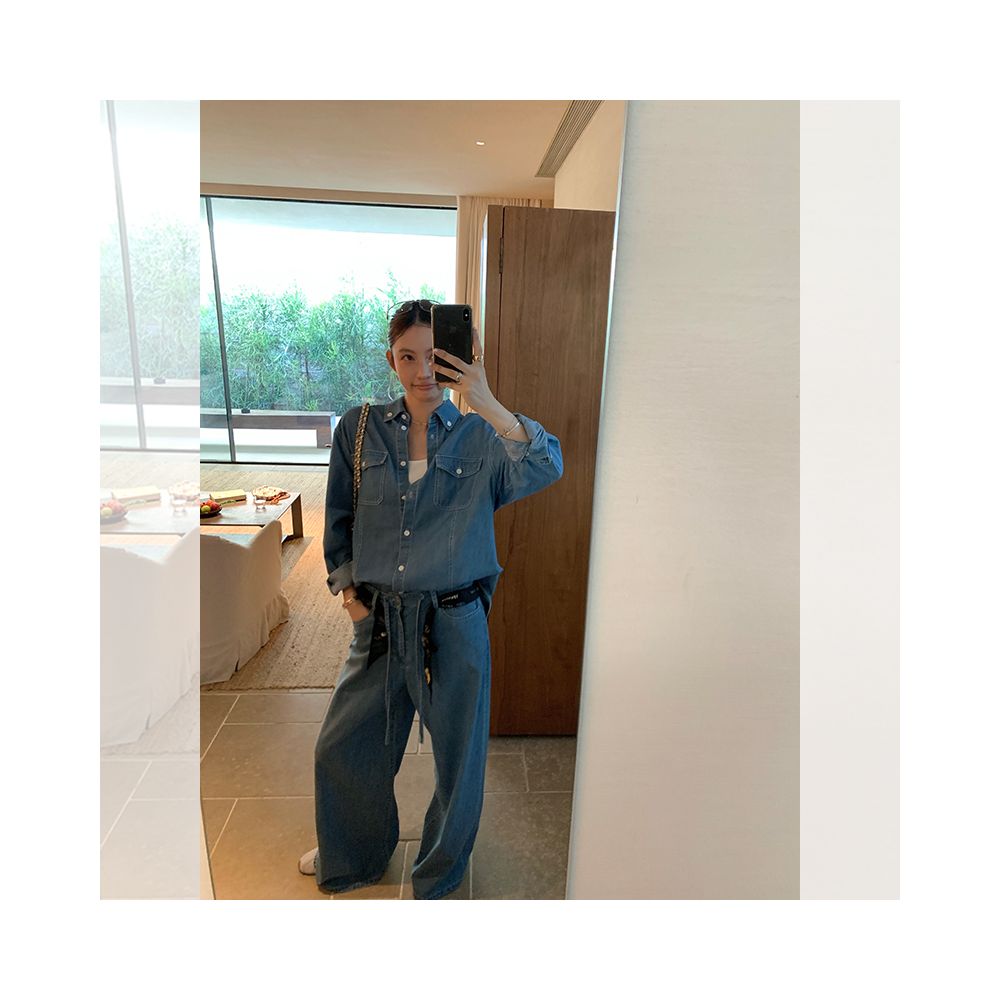 ASAYA5458 – Raw Denim Ease Set 🧵💙