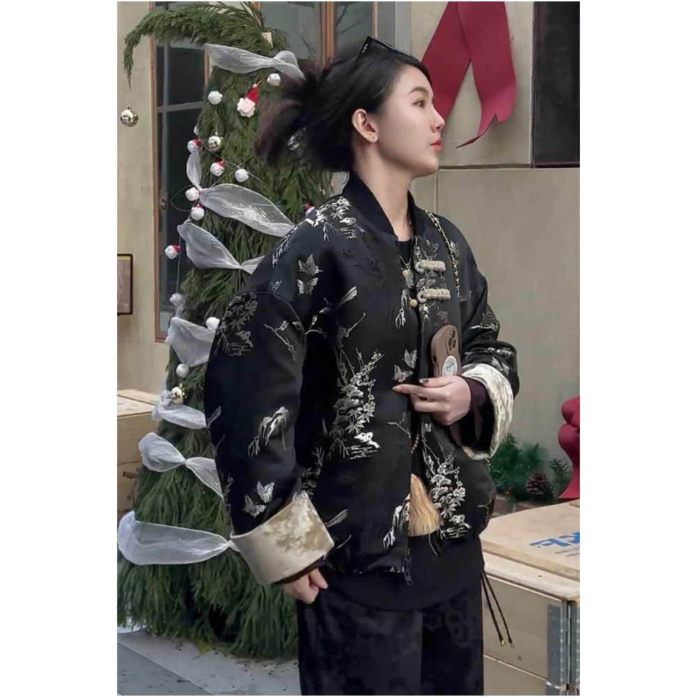 ASAYA5487 – Oriental Noir Quilted Jacket 🖤✨