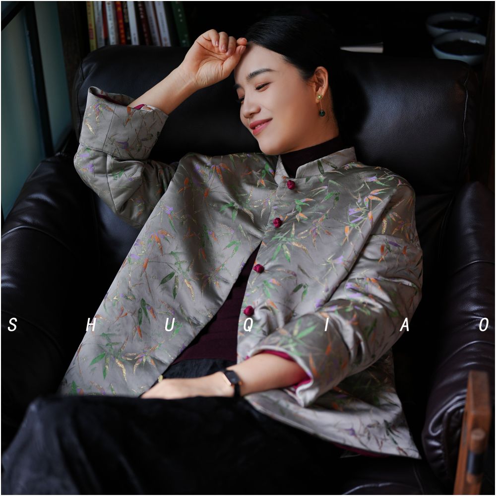 ASAYA5498 – Whispering Bamboo Jacquard Jacket 🌿✨