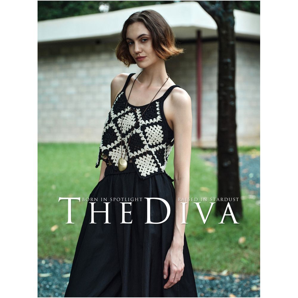 ASAYA5509 – Noir Crochet Muse 🖤🤍