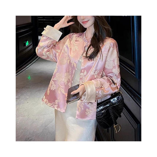 ASAYA5516 – Blush Heritage Jacquard Jacket 🌸✨