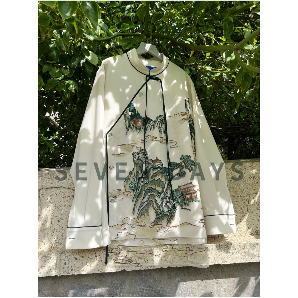 ASAYAHomme1514 – Imperial Landscape Embroidered Shirt & Ma Mian Skirt 🏔️🐉