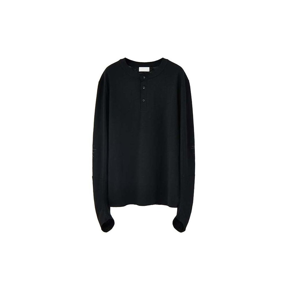 ASAYAHomme1516 – Solar Eclipse Henley Tee 🌑☀️