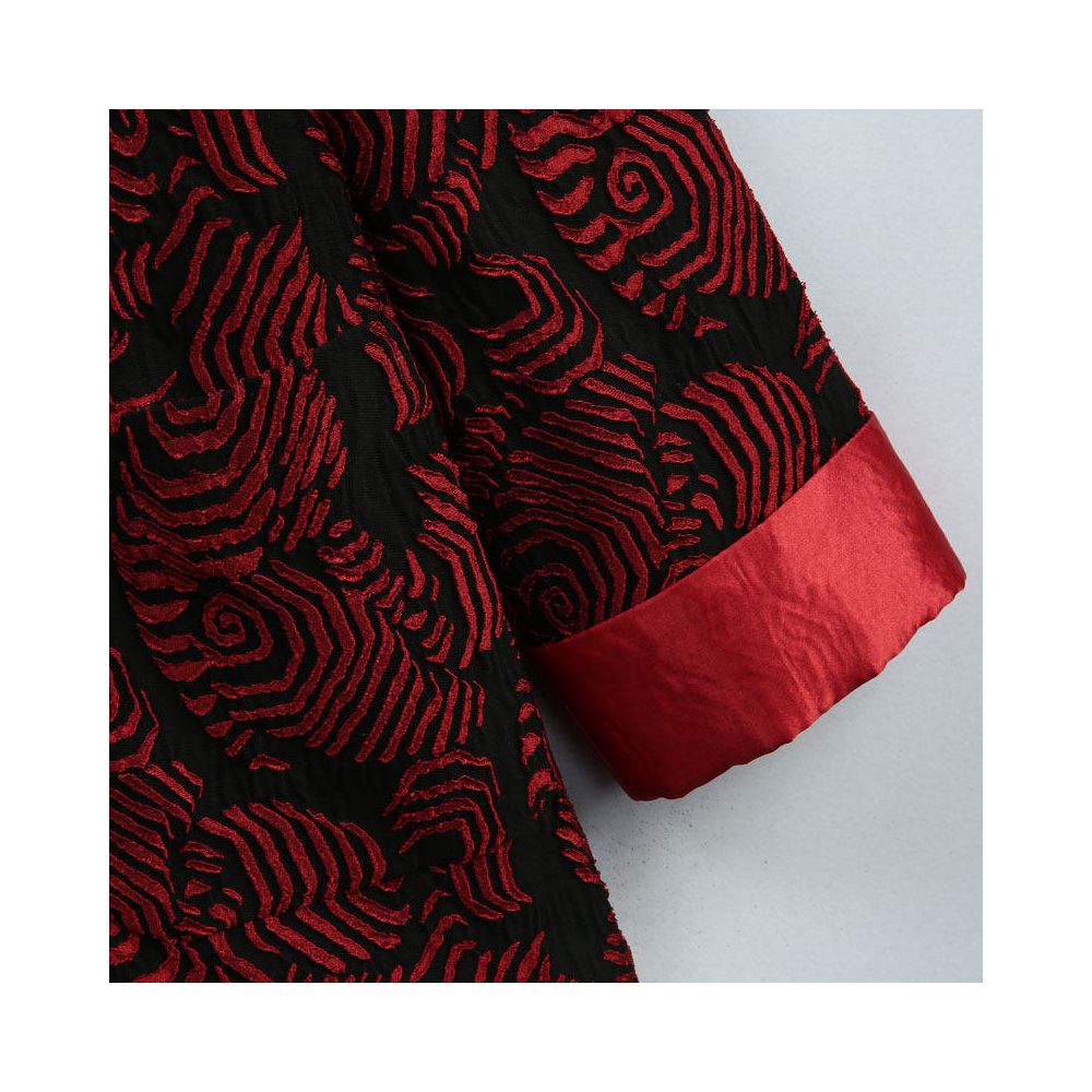 Autumn New Tang Style Men s Chinese Style China Chic Chinese Style Modified Long Sleeve Red Jacquard Coat Original Chinese Style Top Men image 3