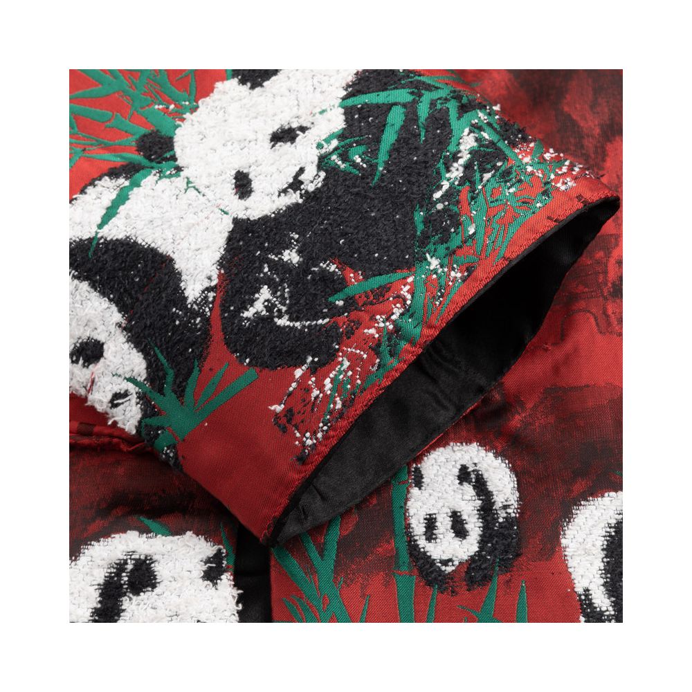 Spring Chinese style Tang suit jacket for men Chinese style improved long sleeved jacket original buckle panda jacquard jacket for men image 2