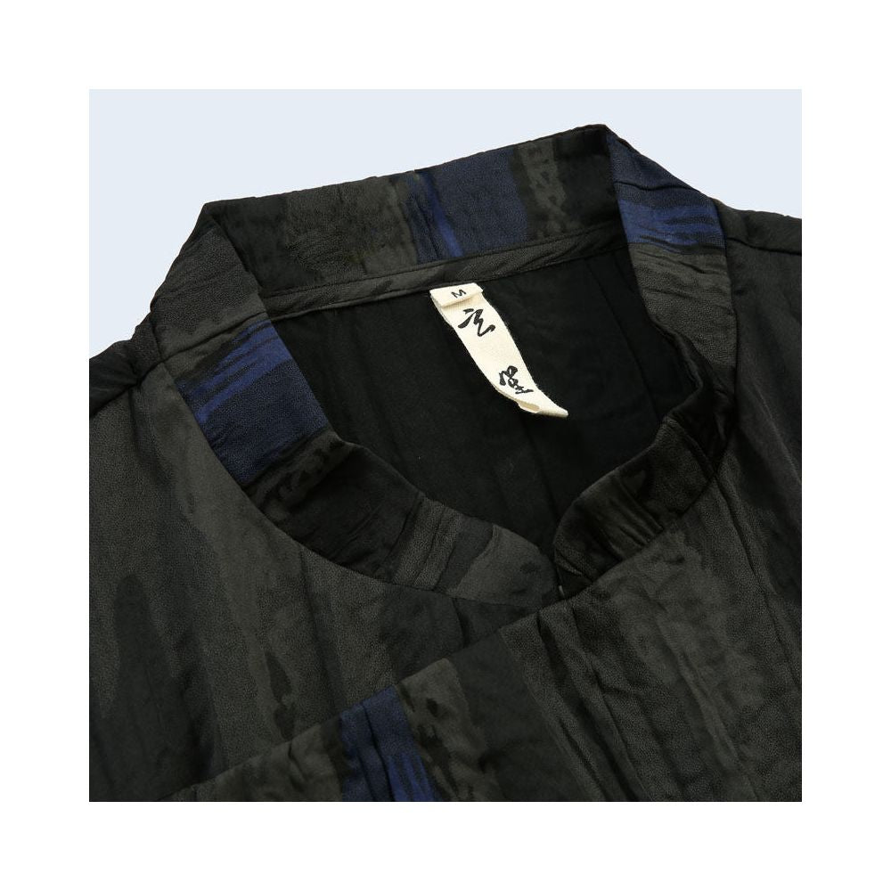 Autumn Chinese men s standing collar shirt men s Chinese style retro improved men s Tang style retro style slanted placket top image 1