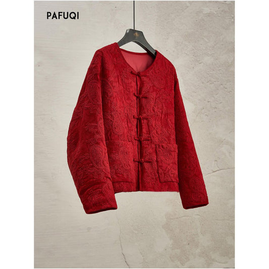 ASAYA5525 – Crimson Heritage Quilted Jacket 🧧🌹