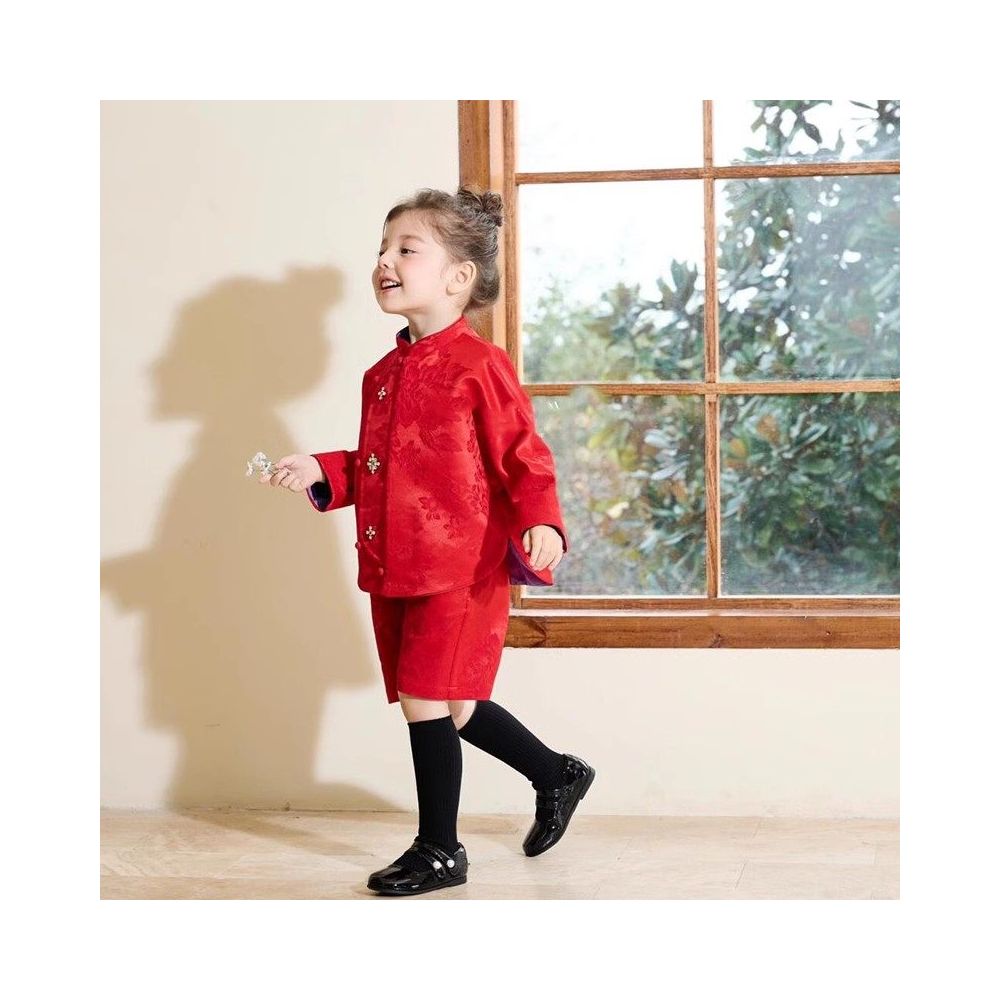 ASAYAKIDS257– Vintage Peony Noir Set 🏮🖤