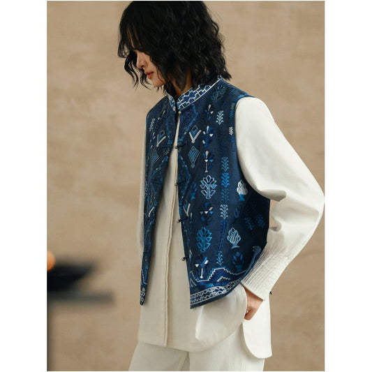 ASAYA5554 – Heritage Silk Embroidered Vest 🧵✨