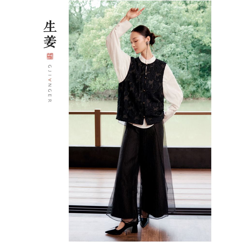 Ginger writing gap new Chinese style women s 25 autumn and winter new product texture Chinese style vest 315322418 image 2
